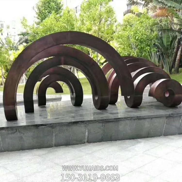 不锈钢抽象圆环艺术造型博鱼网页版公园小区景观小品