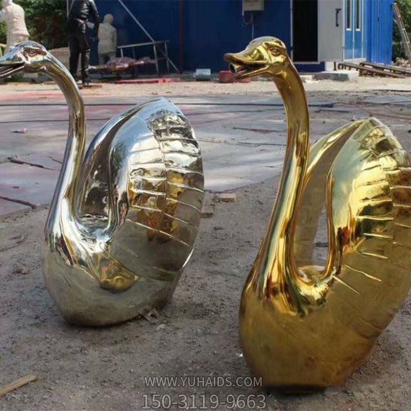 游乐场动物园别墅不锈钢镜面喷金烤漆锻造天鹅博鱼网页版