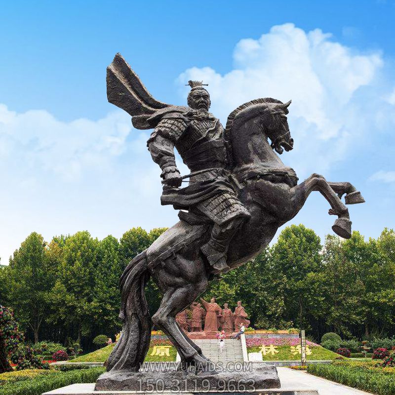 铜雕历史名人古代帝王骑马博鱼网页版