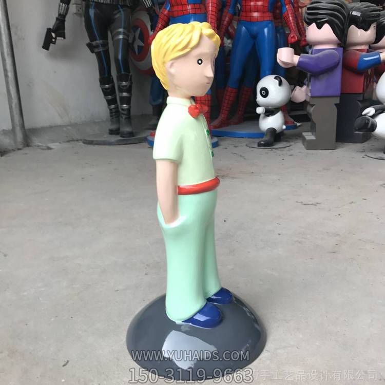 游乐园摆放玻璃钢卡通动漫小王子雕像博鱼网页版