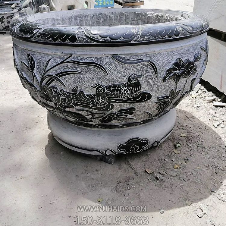 批量定制青石石雕花盆鱼缸 仿古做旧户外园林广场装饰石花盆_5803博鱼网页版