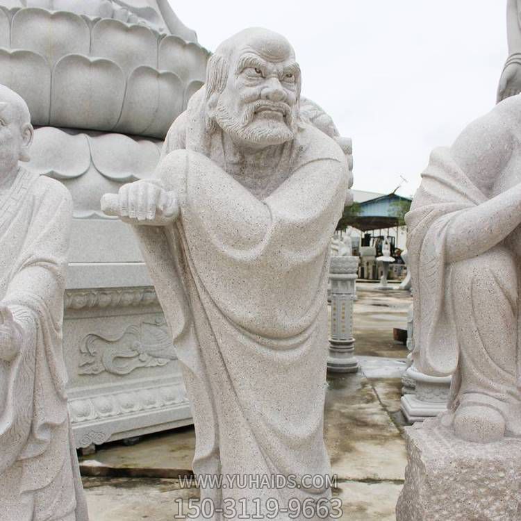 大理石石雕户外园林十八罗汉博鱼网页版