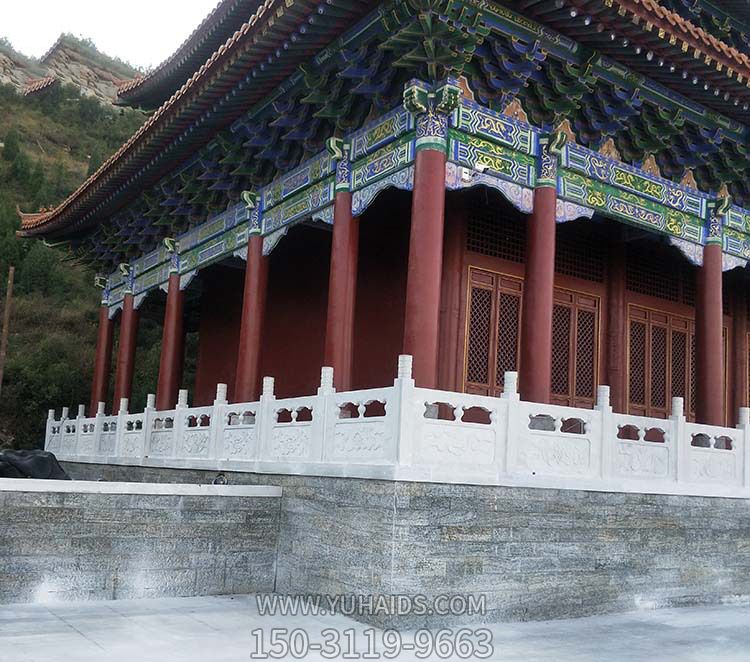 景区寺院大殿汉白玉围栏博鱼网页版