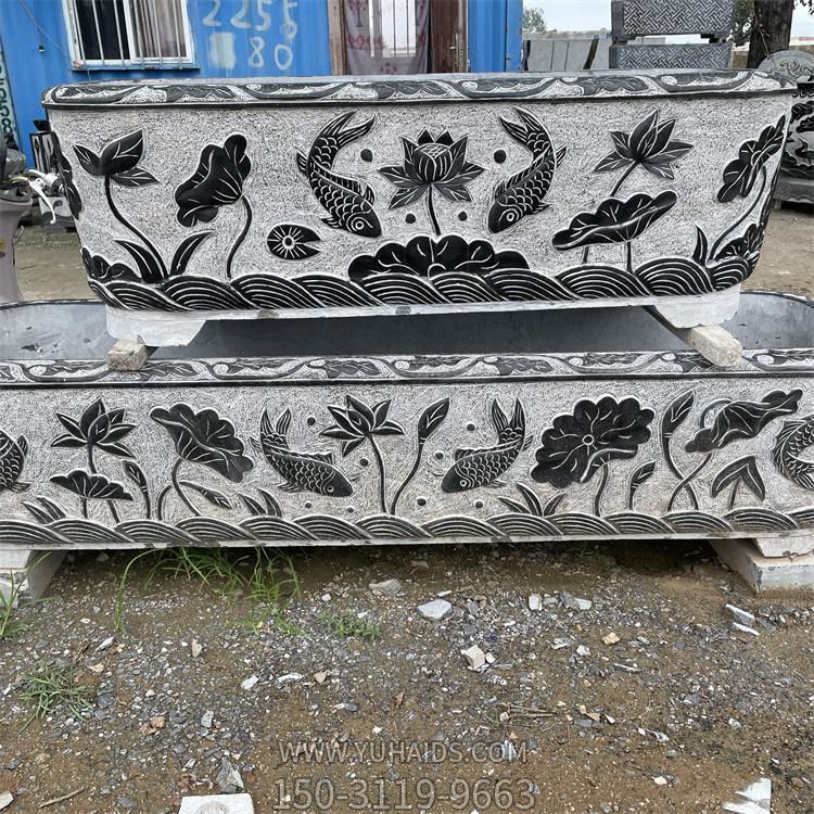 长方形青石石雕鱼缸博鱼网页版