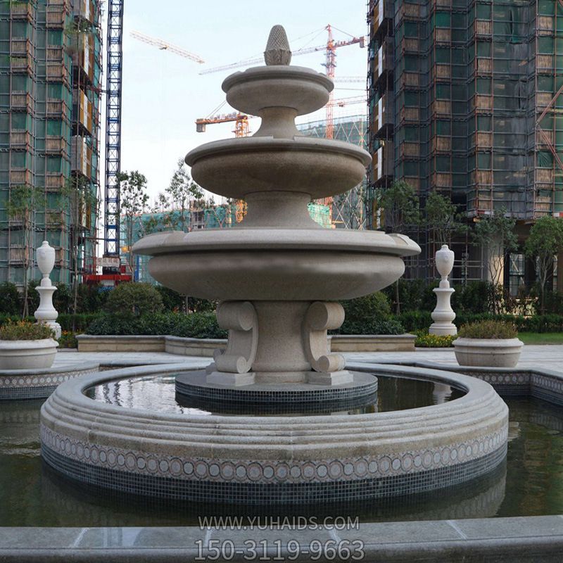 小区摆放大理石雕喷泉水景博鱼网页版