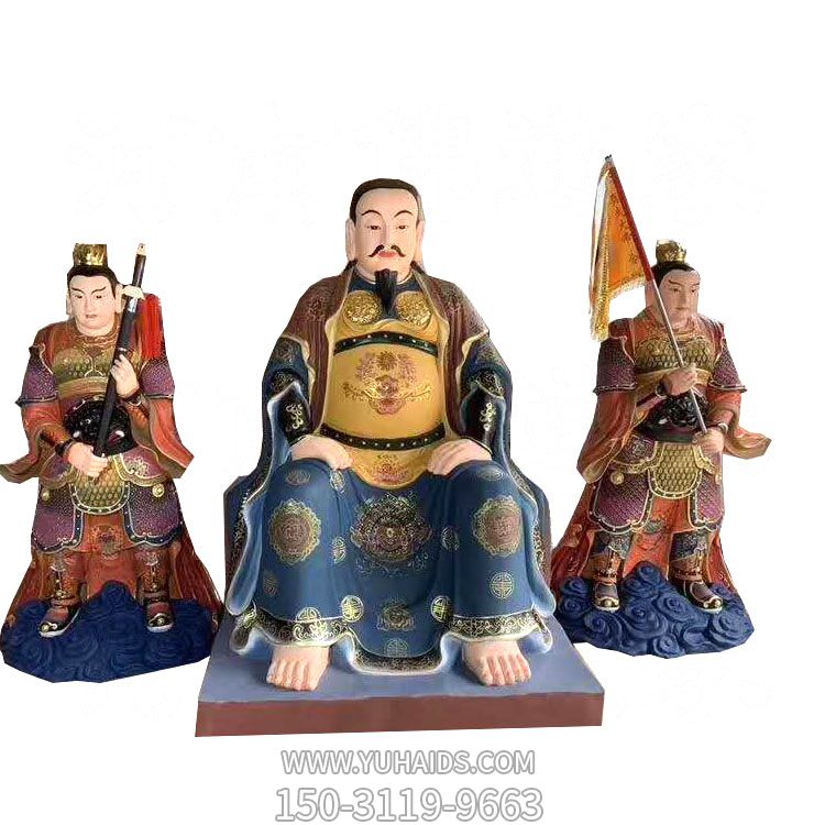玻璃钢彩绘寺庙庭院大型神话人物真武大帝博鱼网页版