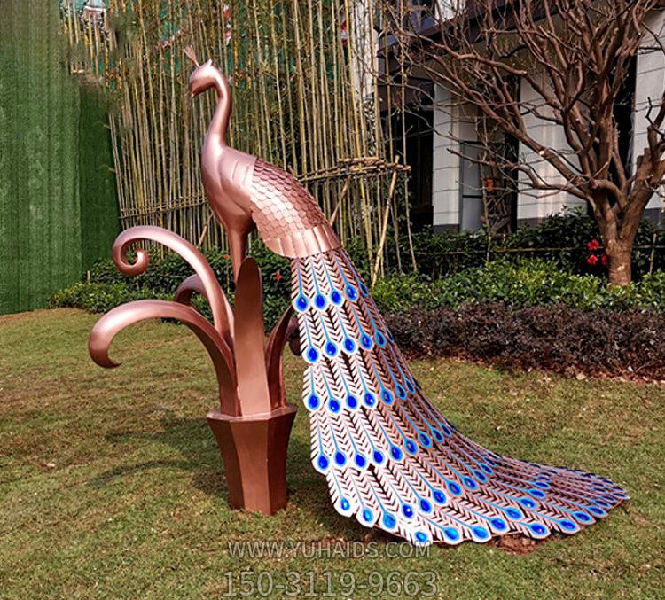 孔雀，不锈钢烤漆动物摆件博鱼网页版