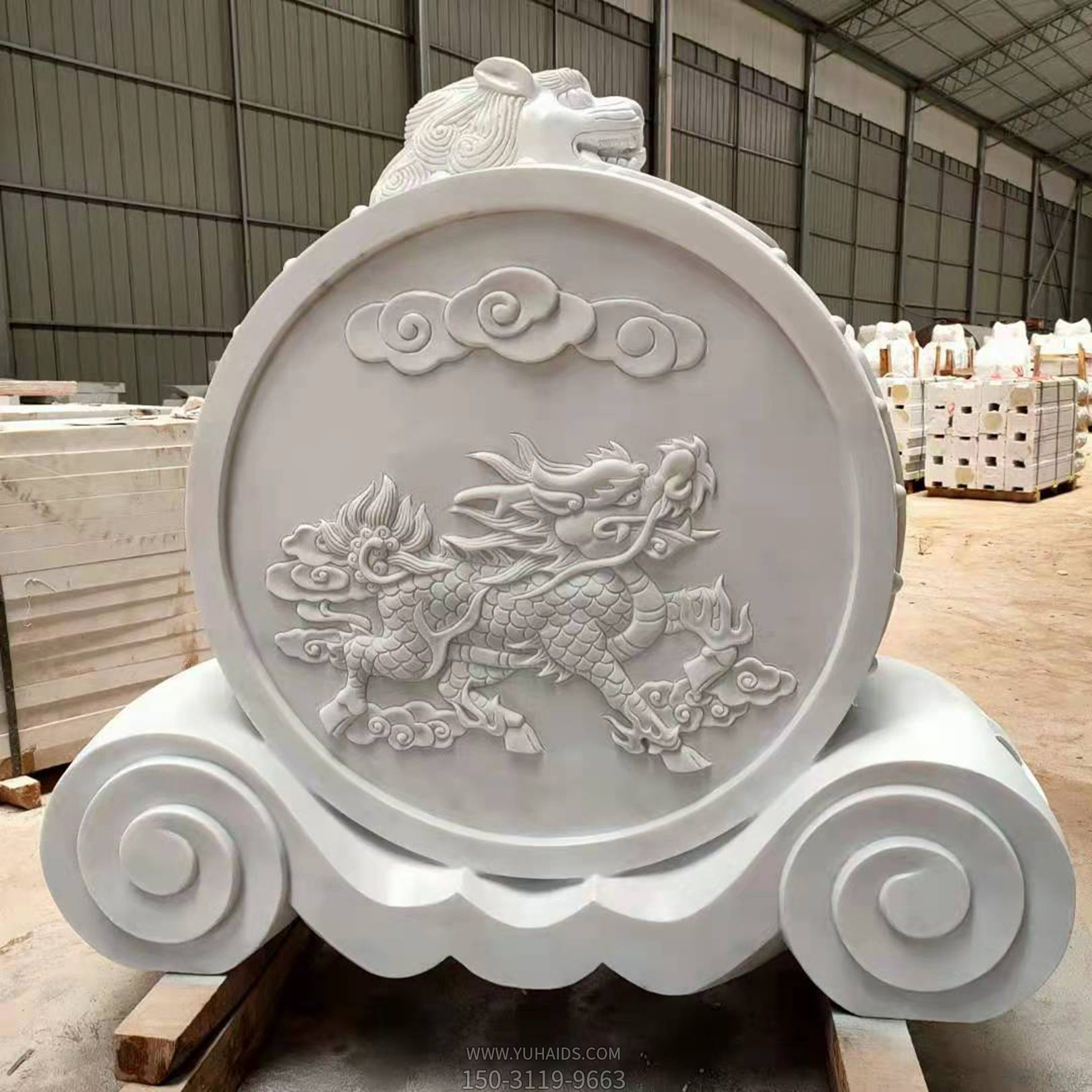 汉白玉新中式抱鼓石博鱼网页版