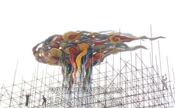 大型仿真玻璃钢彩绘祥云博鱼网页版