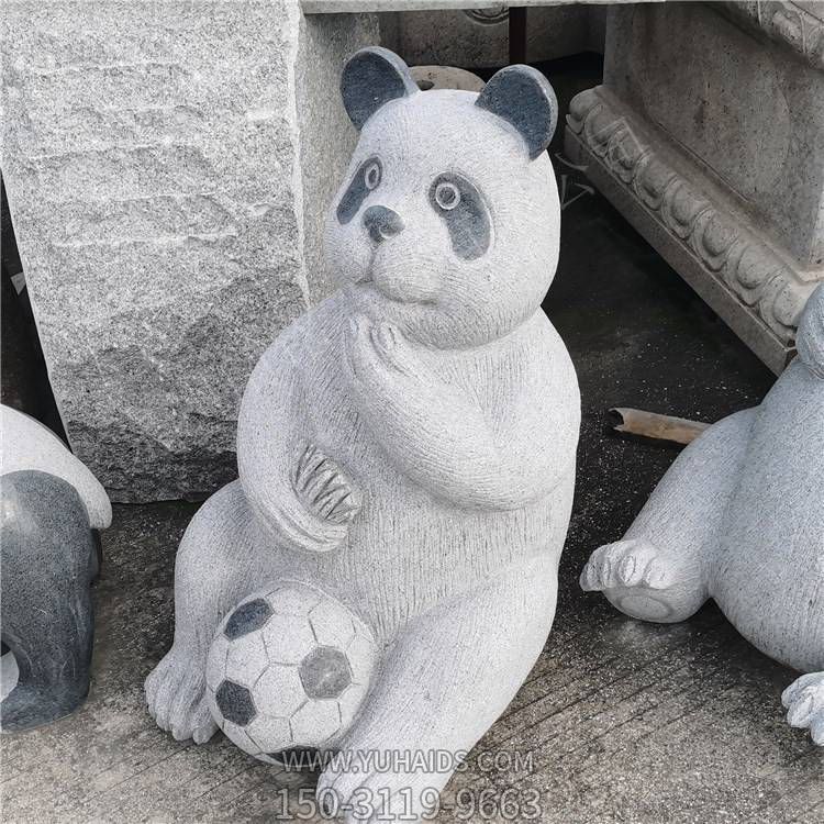 石雕大熊猫博鱼网页版 石雕博鱼网页版 熊猫宝宝雕像