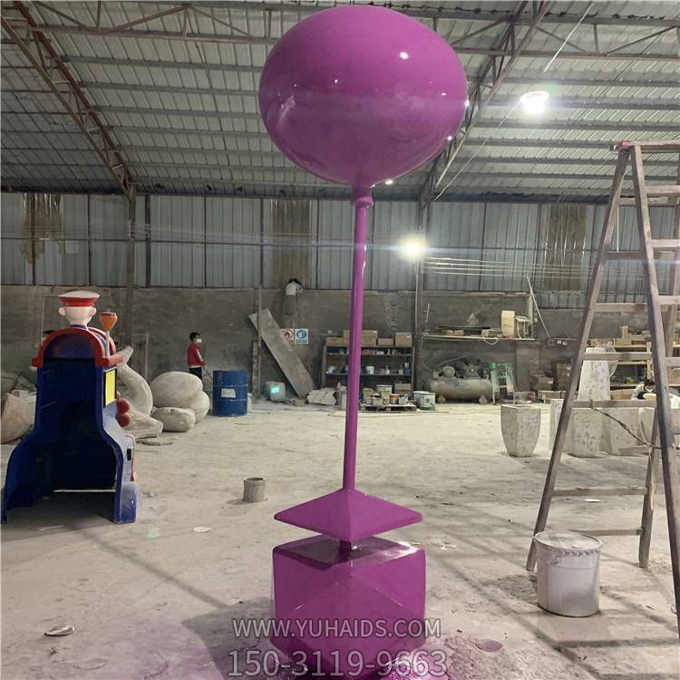 游乐园玻璃钢粉色气球景观博鱼网页版