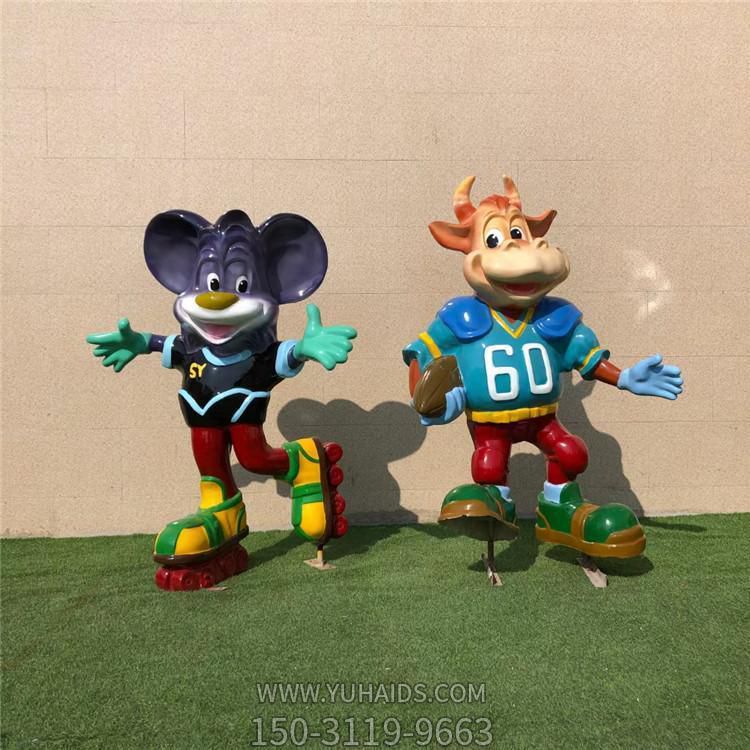 玻璃钢卡通动物博鱼网页版 户外园林游乐园美陈摆件