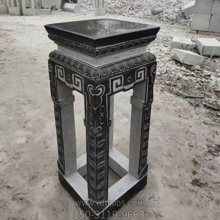 石雕花架中式仿古做旧室内客厅摆件博鱼网页版