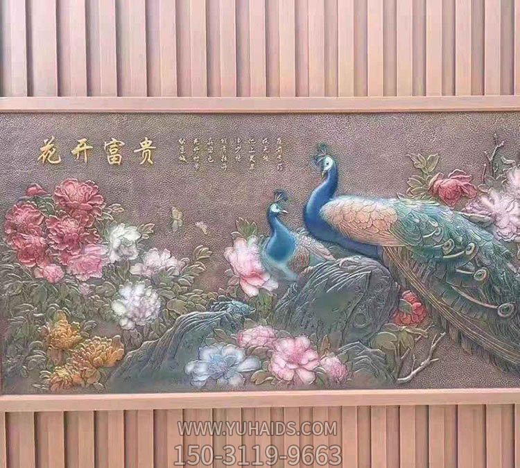 大型室内摆放的玻璃钢浮雕孔雀博鱼网页版