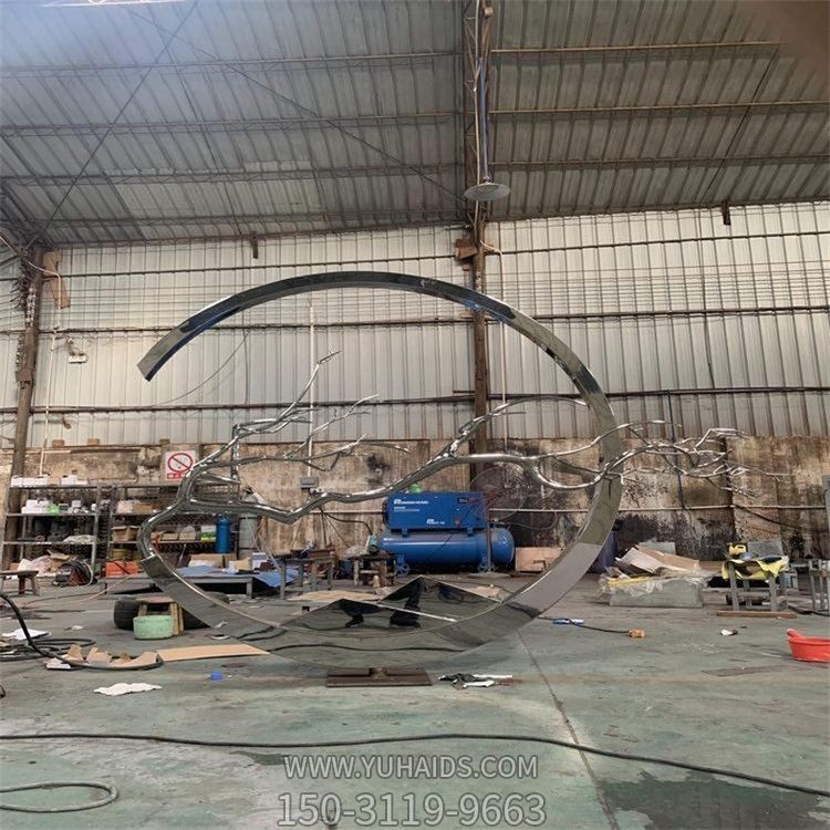 广场户外园林不锈钢抽象艺术圆环博鱼网页版