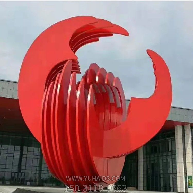 车站广场摆放不锈钢抽象艺术景观博鱼网页版