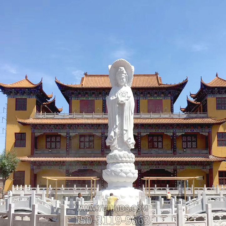 大型寺庙汉白玉石雕观音博鱼网页版