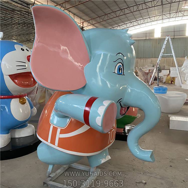 游乐园彩绘卡通小象公仔装饰美化博鱼网页版