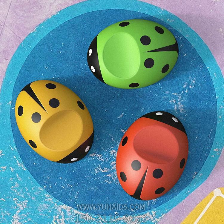 公园游乐场摆放玻璃钢喷漆瓢虫卡通座椅博鱼网页版