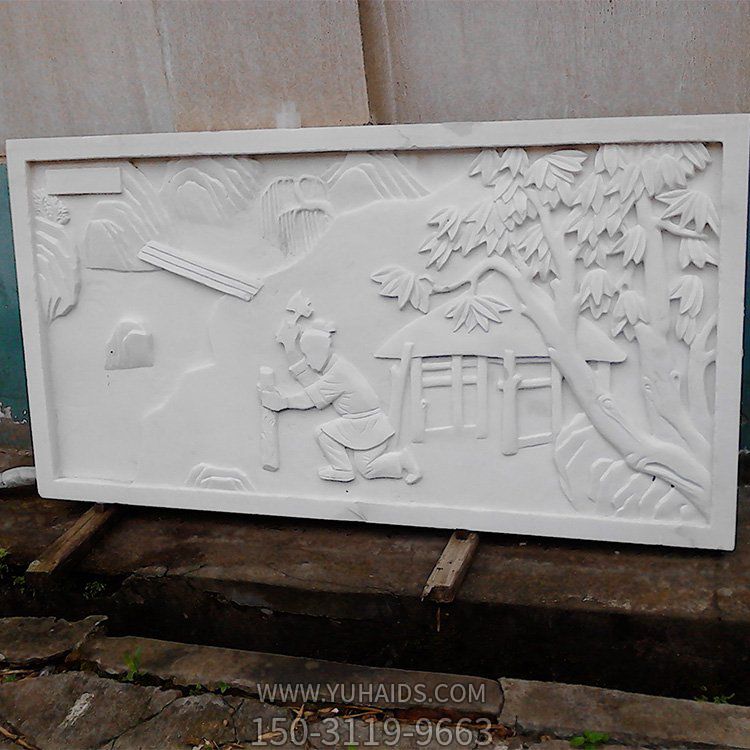 玻璃钢仿石雕中式庭院大型浮雕壁画装饰博鱼网页版