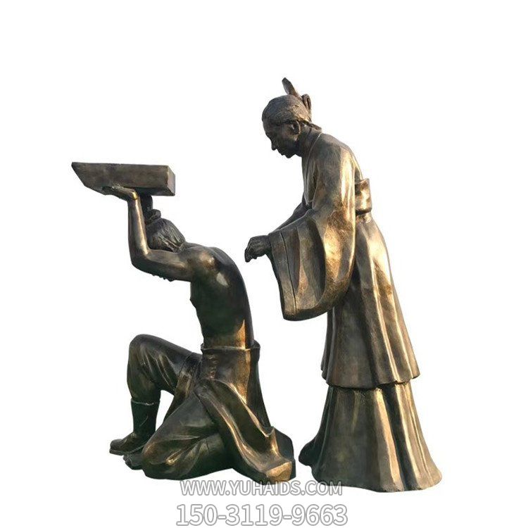 玻璃钢仿铜园林景观摆件古代寓言故事人物景观博鱼网页版