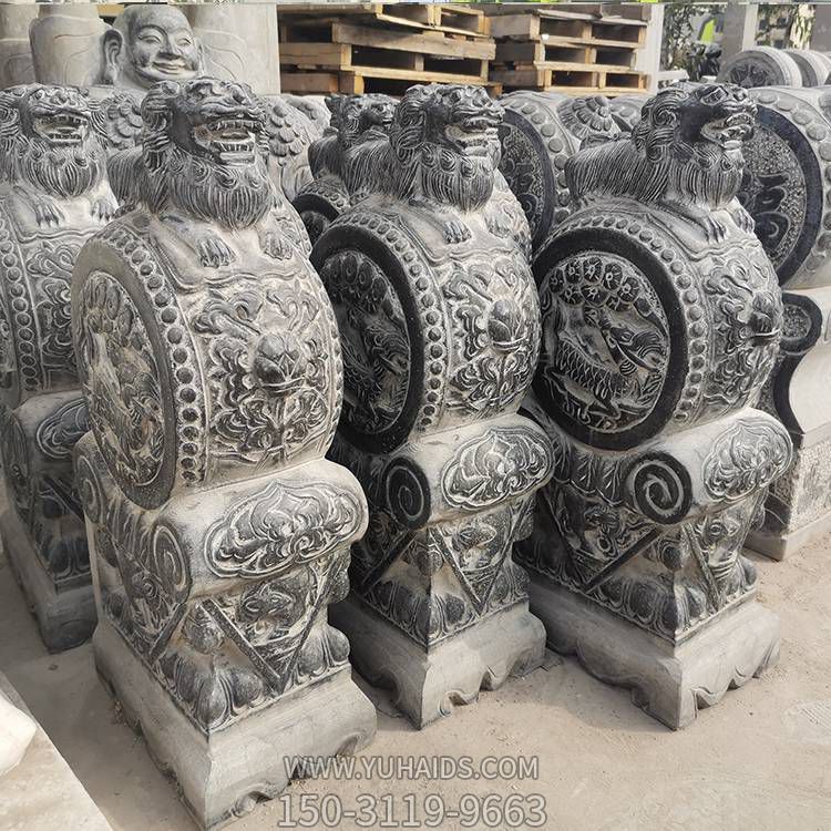 石雕抱鼓石家用门墩一对 仿古门墩新中式庭院门当抱鼓石博鱼网页版