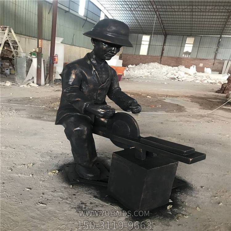 玻璃钢农耕文化主题博鱼网页版仿铜人物博鱼网页版