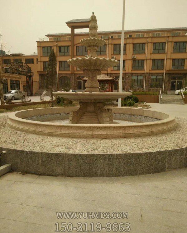 小区别墅摆放欧式黄锈石流水喷泉博鱼网页版