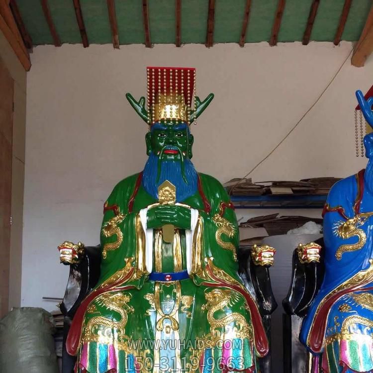 园林寺庙玻璃钢彩绘龙王摆件博鱼网页版