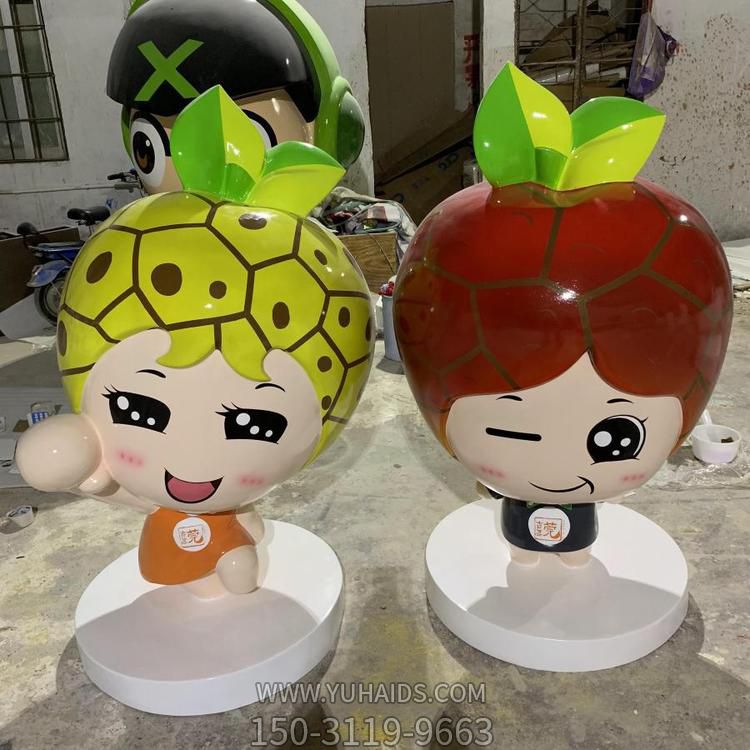 商场幼儿园玻璃钢卡通水果公仔摆件博鱼网页版