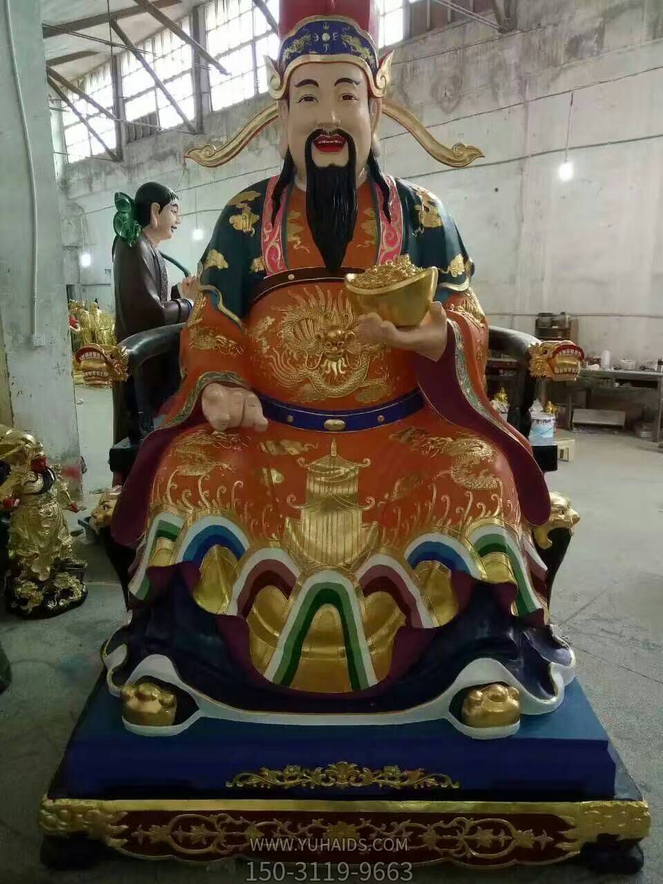 招财进宝财神铜雕寺庙供奉财神博鱼网页版 招财进宝财神铜雕寺庙供奉财神博鱼网页版