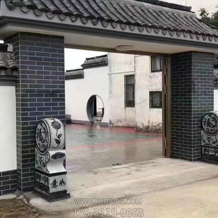 庭院门口青石石雕户外门墩抱鼓石博鱼网页版