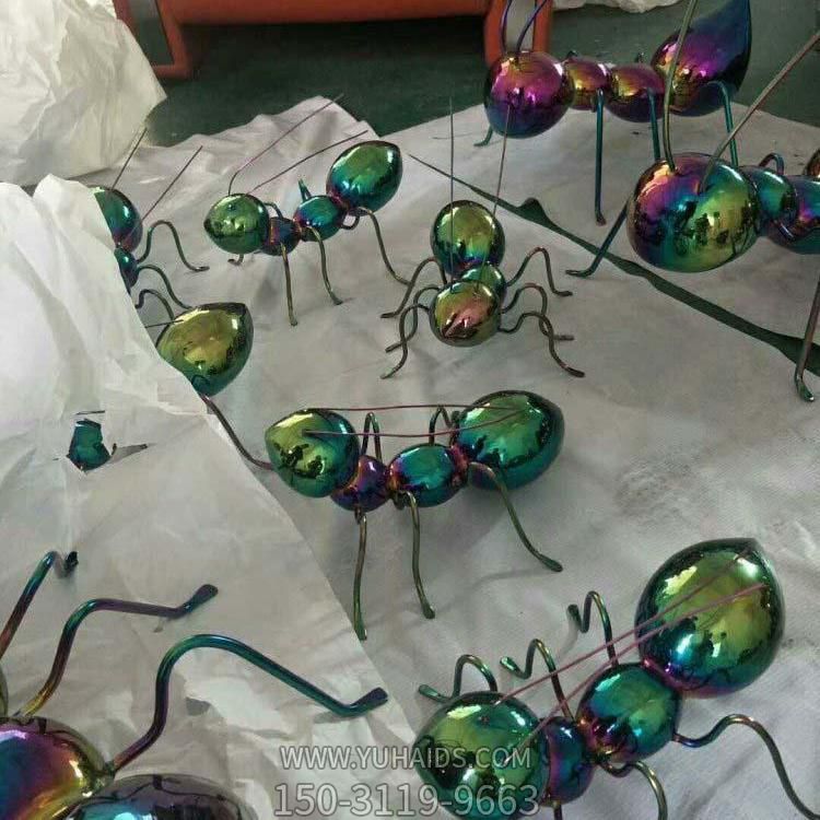 户外公园花园不锈钢彩绘抽象蚂蚁博鱼网页版