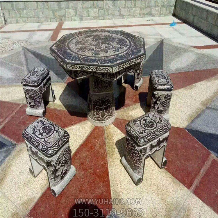 青石复古园林石桌凳博鱼网页版