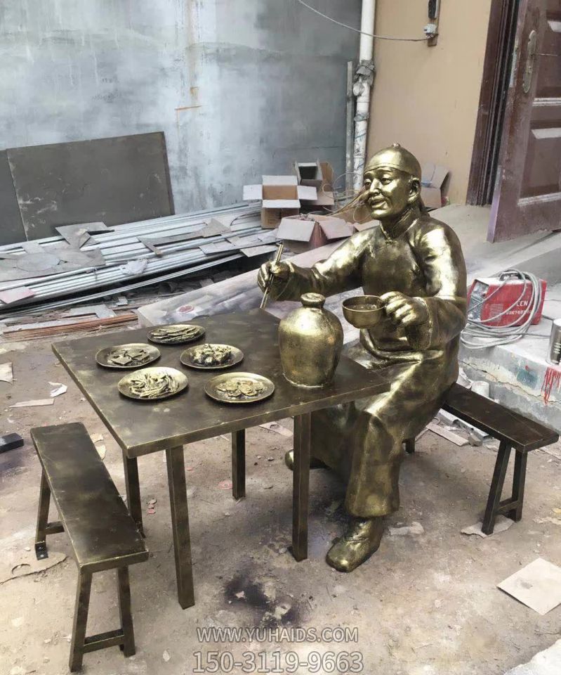 街道创意铜雕吃菜喝酒文化博鱼网页版