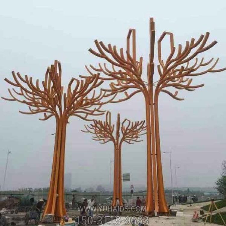 不锈钢户外广场大型植物景观博鱼网页版