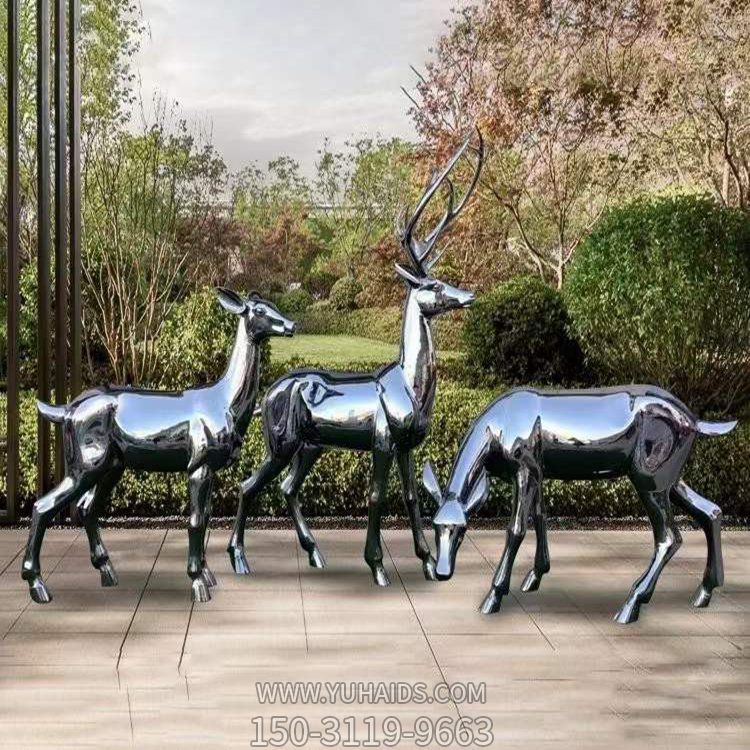 公园景区不锈钢镜面户外酒店创意梅花鹿博鱼网页版