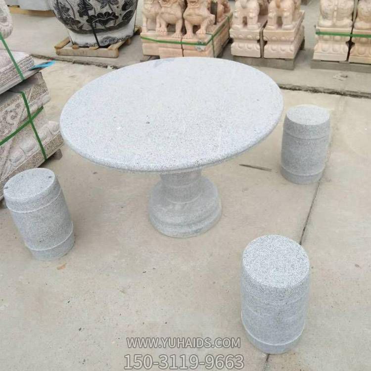 花岗岩大理石石雕景观圆形石桌石凳博鱼网页版