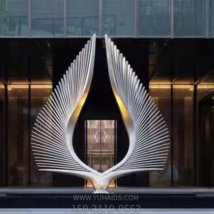 抽象园林景观酒店会所门口翅膀摆件博鱼网页版