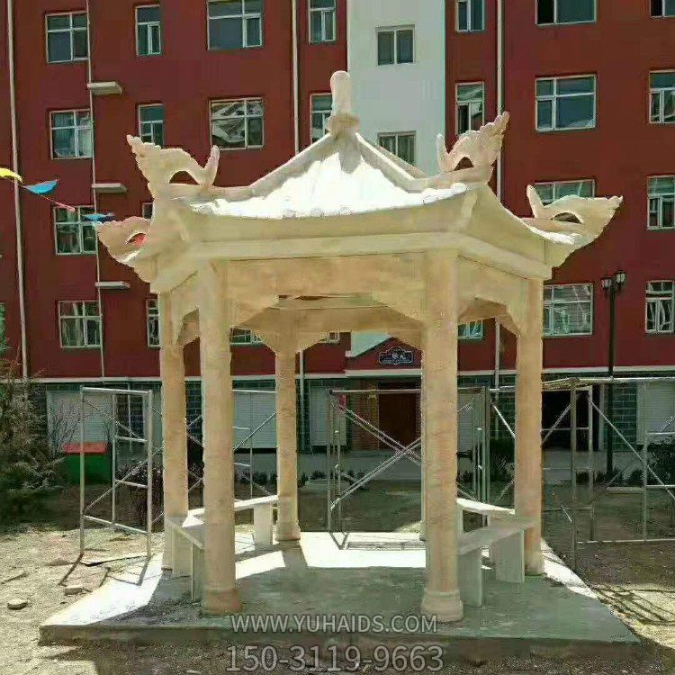 庭院别墅户外大型大理石石雕凉亭博鱼网页版