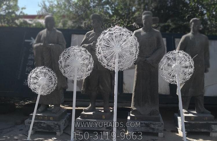 花园广场铁艺工艺不锈钢蒲公英喷泉博鱼网页版