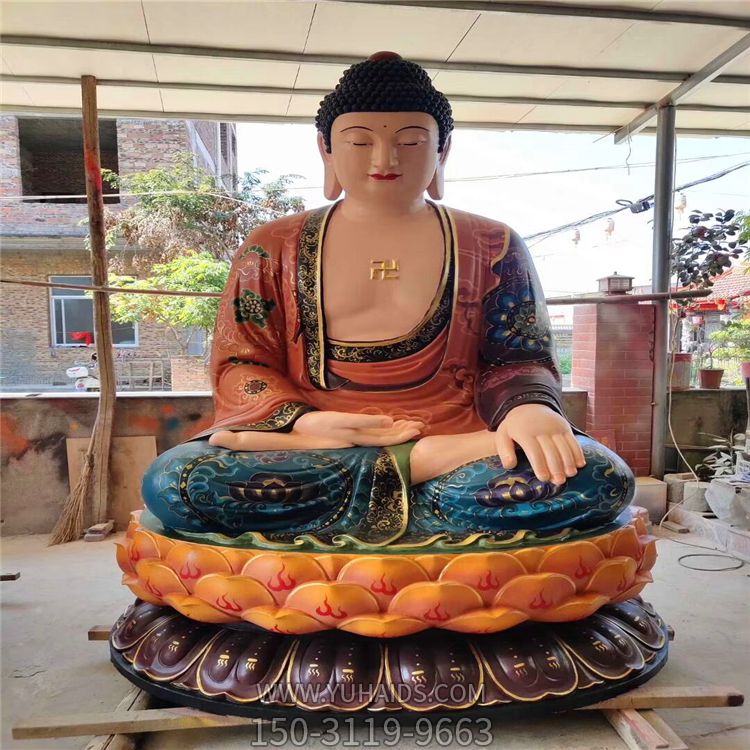 玻璃钢彩绘户外大型景观三宝佛博鱼网页版