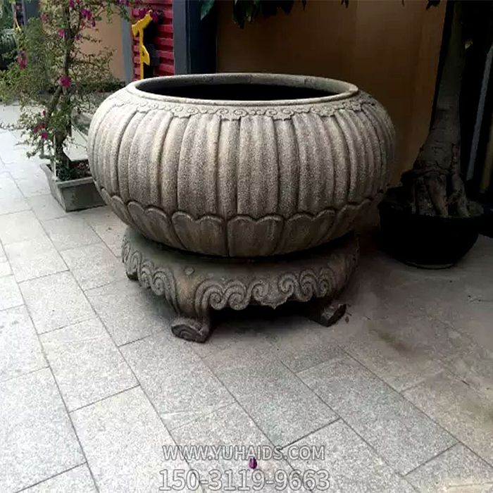 仿古做旧石雕庭院门口花盆博鱼网页版