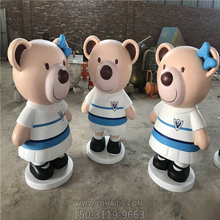 商场店铺玻璃钢卡通小熊博鱼网页版