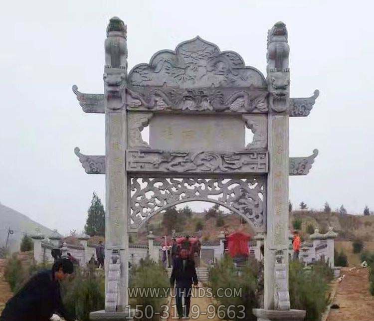 宗祠园林单门石牌坊景观石雕博鱼网页版