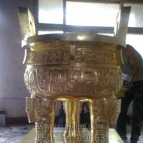 铜雕大型双耳户外寺庙祈福香炉博鱼网页版