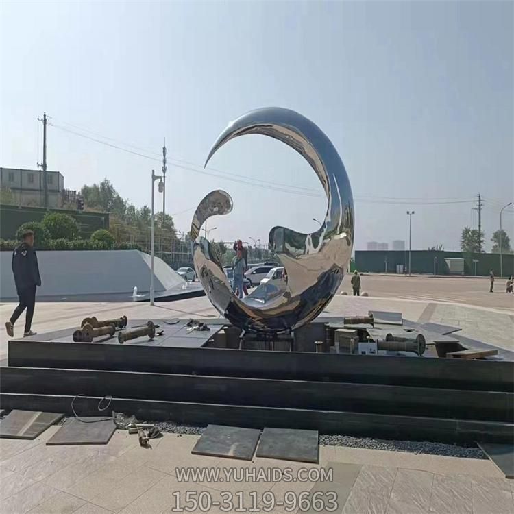 广场大型不锈钢创意圆环博鱼网页版