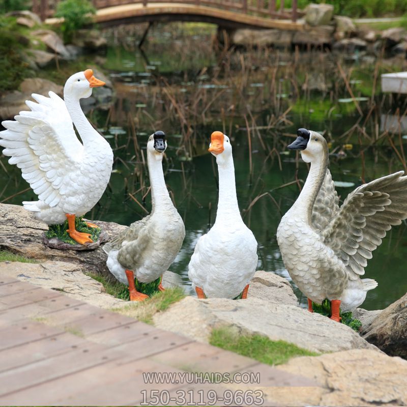 庭院别墅户外不锈钢彩绘景观天鹅博鱼网页版