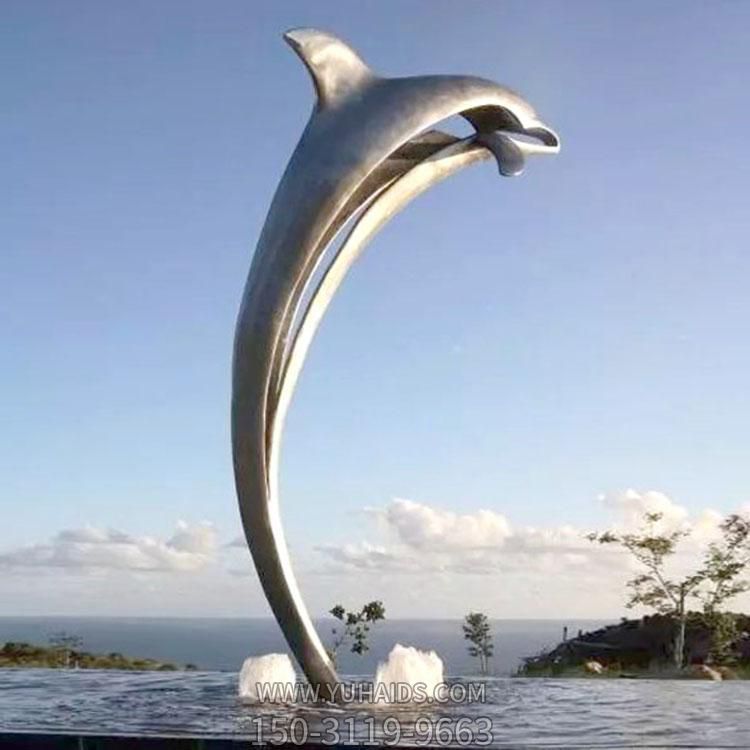 景区广场不锈钢镜面海豚动物景观博鱼网页版