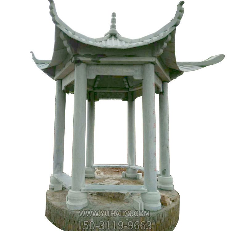 寺院山顶观景摆放简易六角休闲凉亭博鱼网页版